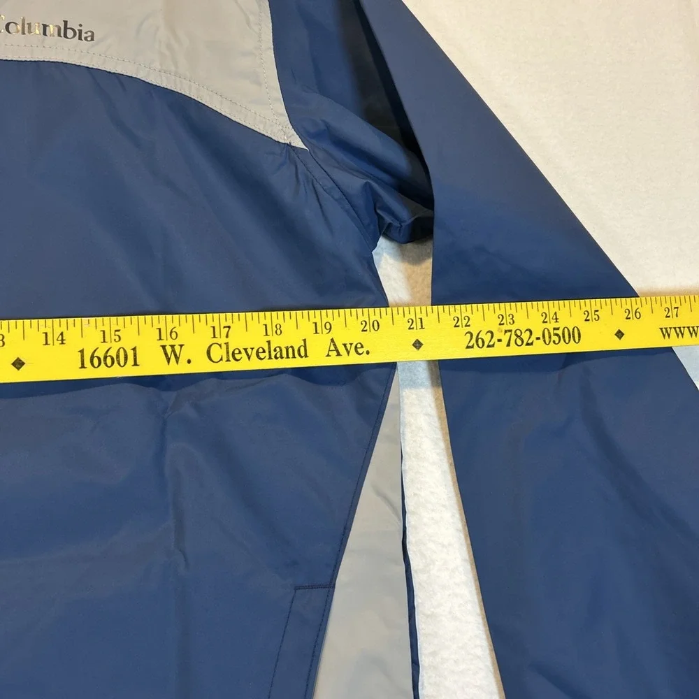 Columbia Rain Jacket Boys XL 18 20 Glennaker Hooded Blue Windbreaker 1574731
